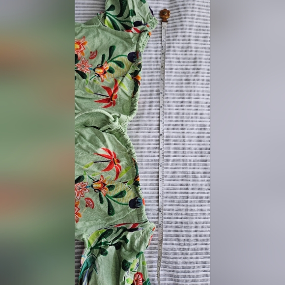 Farm Rio x Anthropologie Off-The-Shoulder Tiered Floral Midi Dress (XXS) - Picture 14 of 15